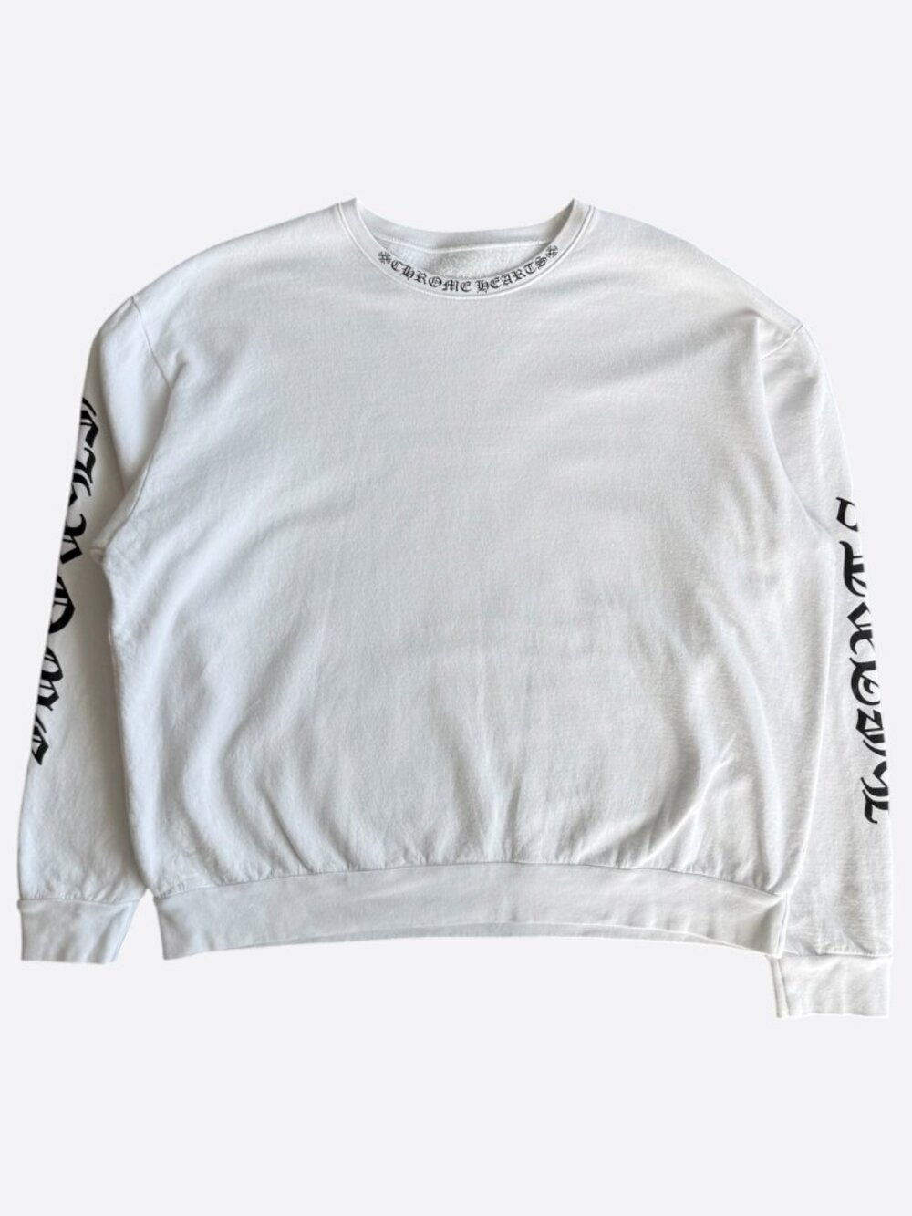 Chrome Hearts White & Black Neck Logo Sweater
